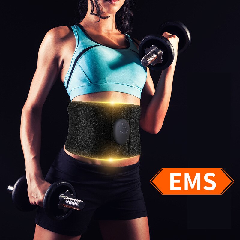 EMS Muscle Stimulator Abdominal Training Adjustable Waist Trimmer Belt