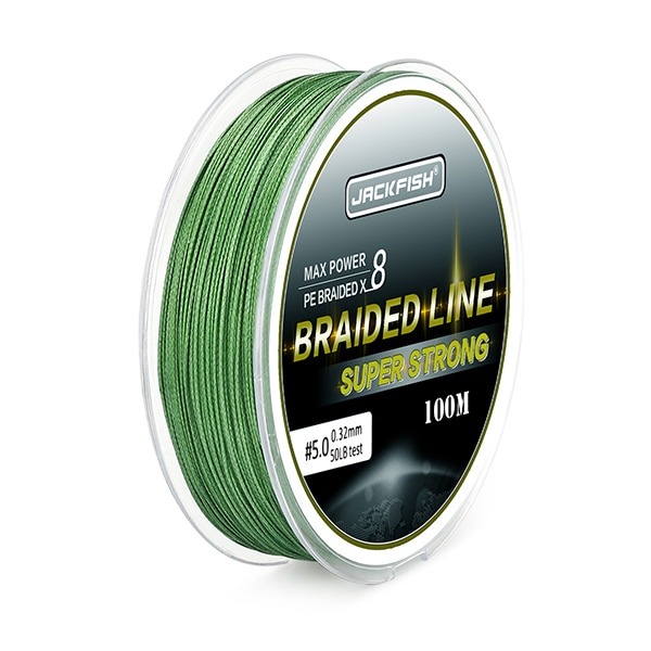 JACKFISH 100m 8 Strand PE Braided Fishing Line 10-80LB Multifilament ...