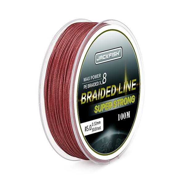 JACKFISH 100m 8 Strand PE Braided Fishing Line 10-80LB Multifilament ...