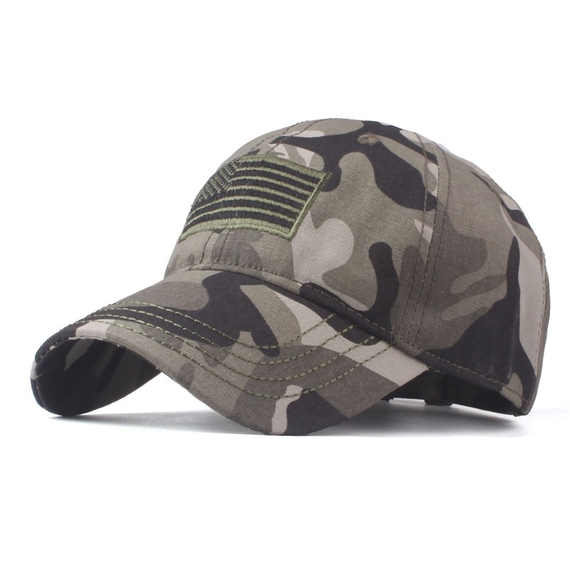 High Quality USA Flag Camouflage Baseball Cap For Men Snapback Hat Army ...