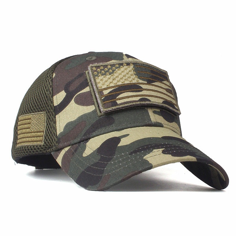 High Quality USA Flag Camouflage Baseball Cap For Men Snapback Hat Army ...