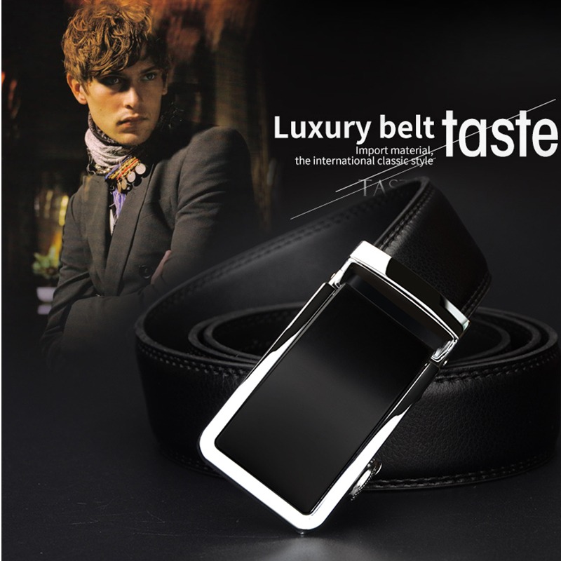 COWATHER 2019 Automatic Buckle Metal Belts for Men Cow Genuine Leather ...