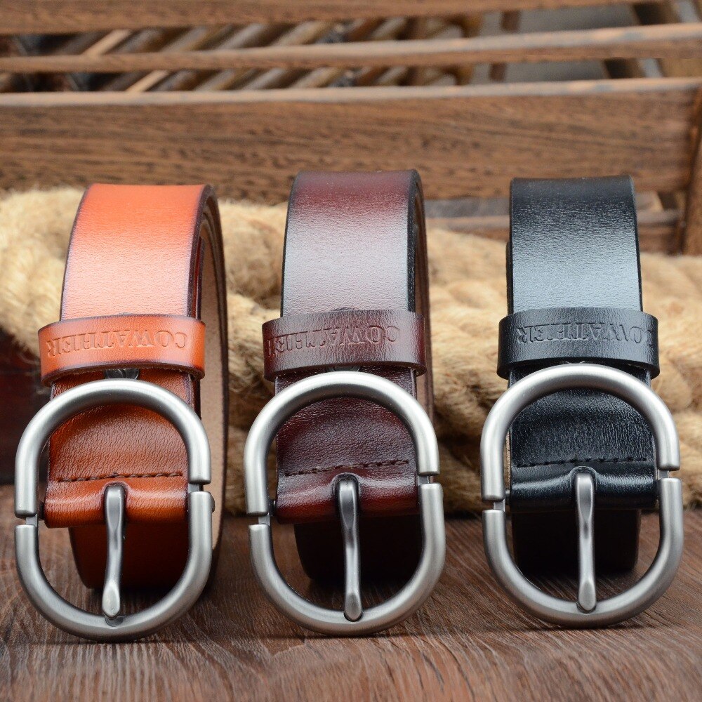 newest men belt cow genuine leather belts for men fashion alloy buckle ...
