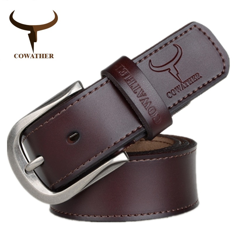 2019 fashion pin buckle cow genuine leather mens belt for men three ...
