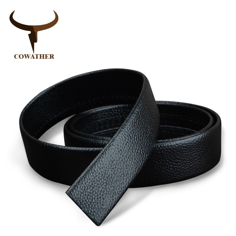 COWATHER automatic top quality belt top leather real cowhide genuine ...