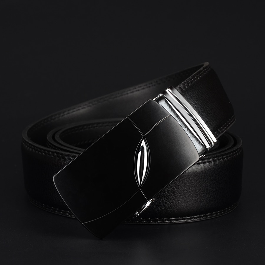 2019 cow genuine leather belts for men automatic alloy buckle black ...