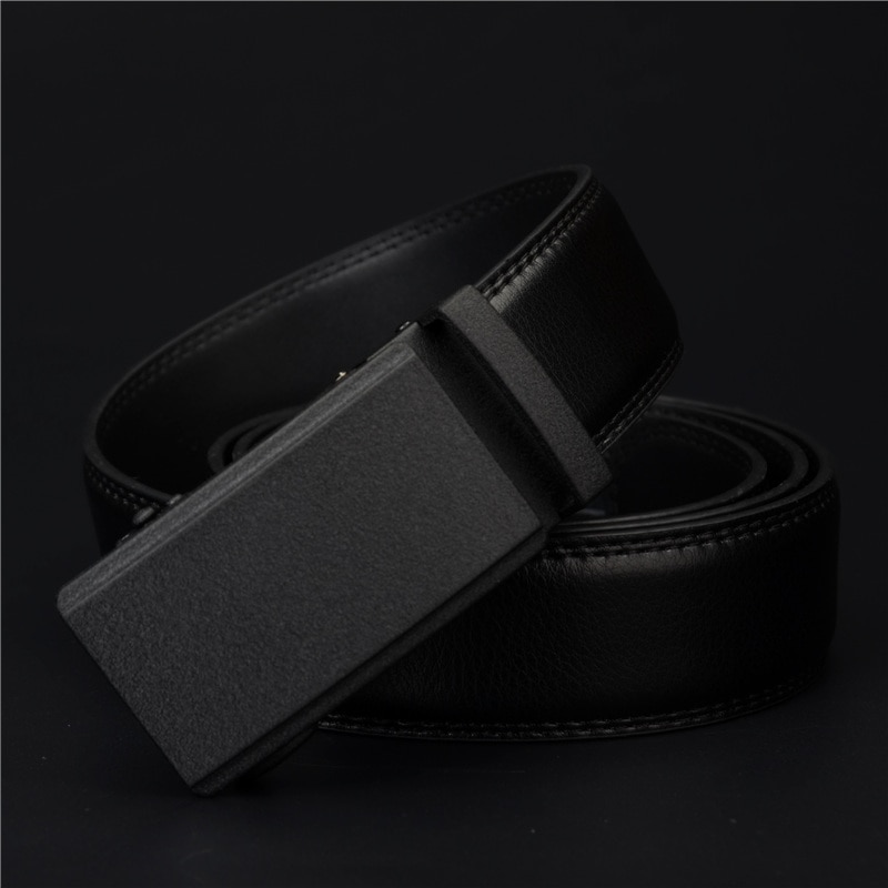 Men’s Belt Automatic Ratchet Buckle with Cow Genuine Leather Belts for ...