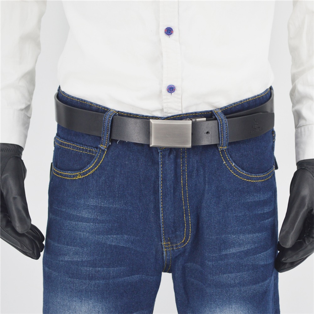 Men Belt Luxury Famous Designer High Quality Genuine Leather Strap Two ...