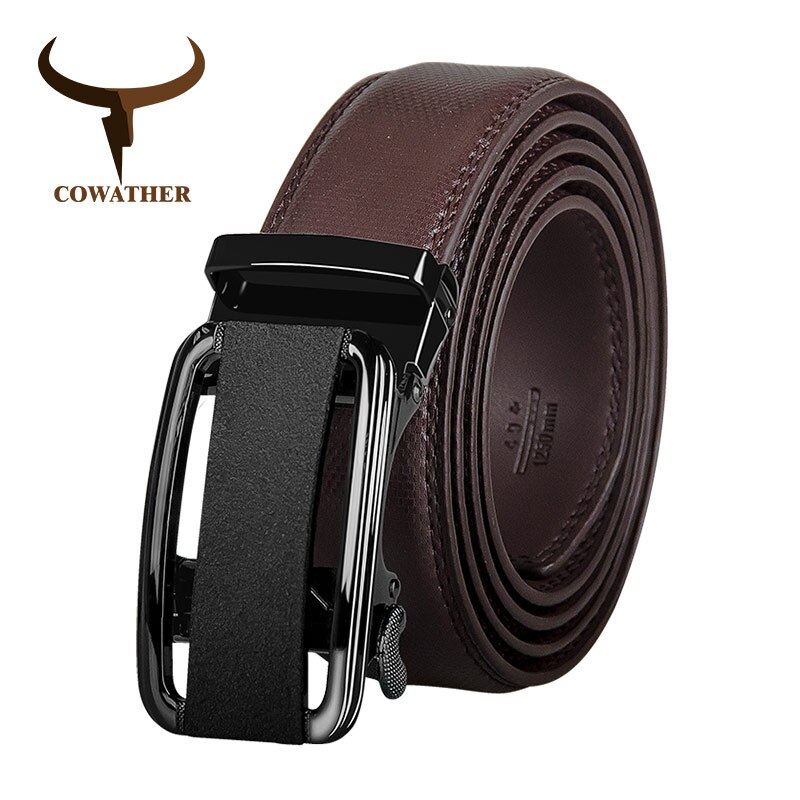 COWATHER Cow Genuine Leather Belts For Men Top Quality Alloy Automatic ...