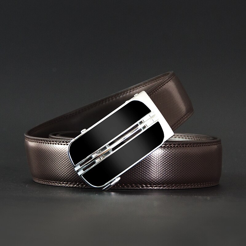 Cowhide Leather Belt For Men Metal Automatic Buckle Male Cow Genuine ...