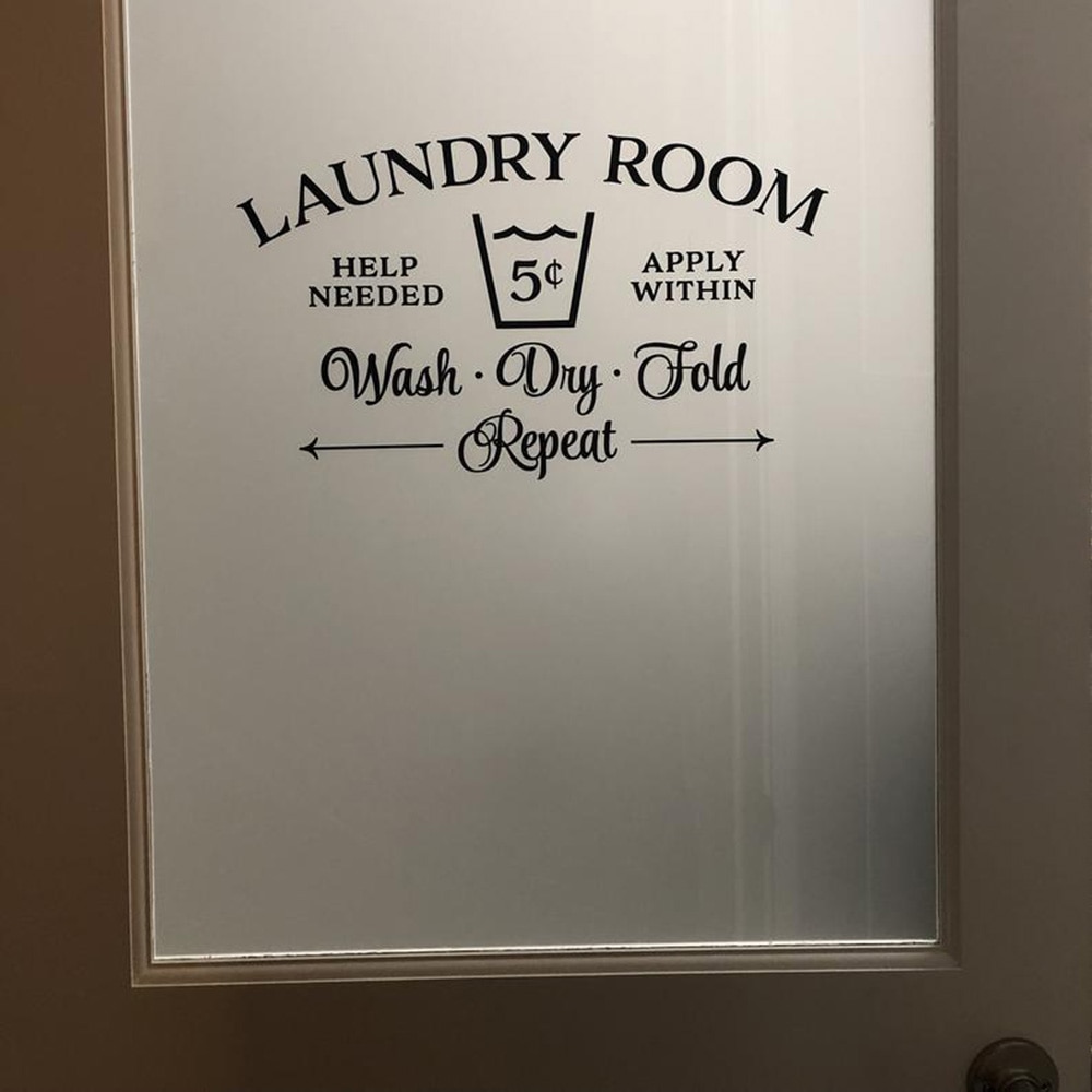 Laundry Room decor Sign wall decal Laundry room Door removeable vinyl