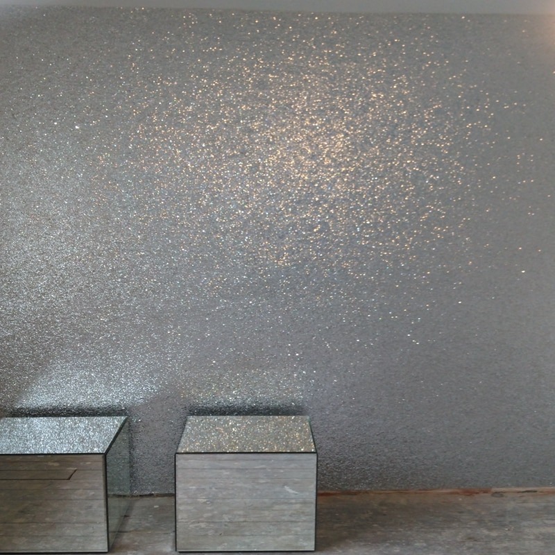 10m one roll 138cm width home decor wallpaper silver glitter wallpaper ...