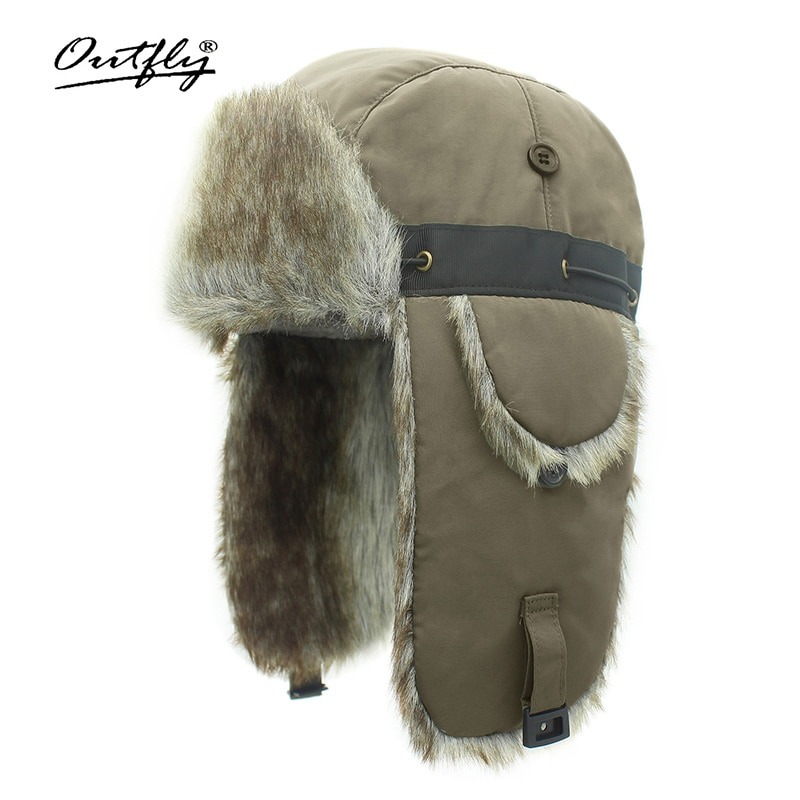 Outfly bomber hats winter warm thicker hat for men and women winter ...