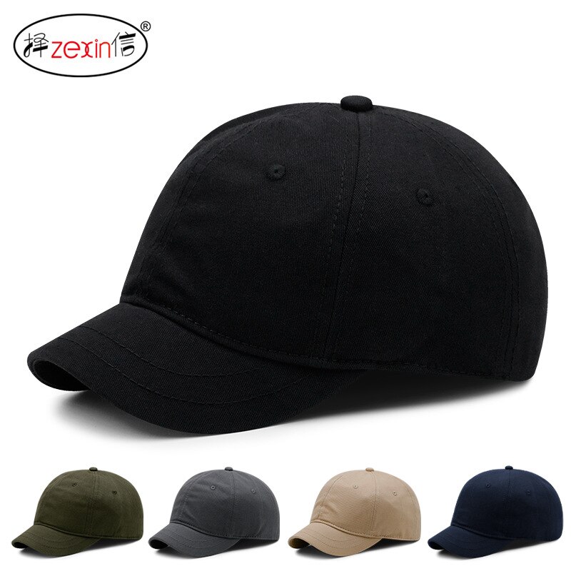 Small brim solid color baseball cap summer men's and women's sun hat