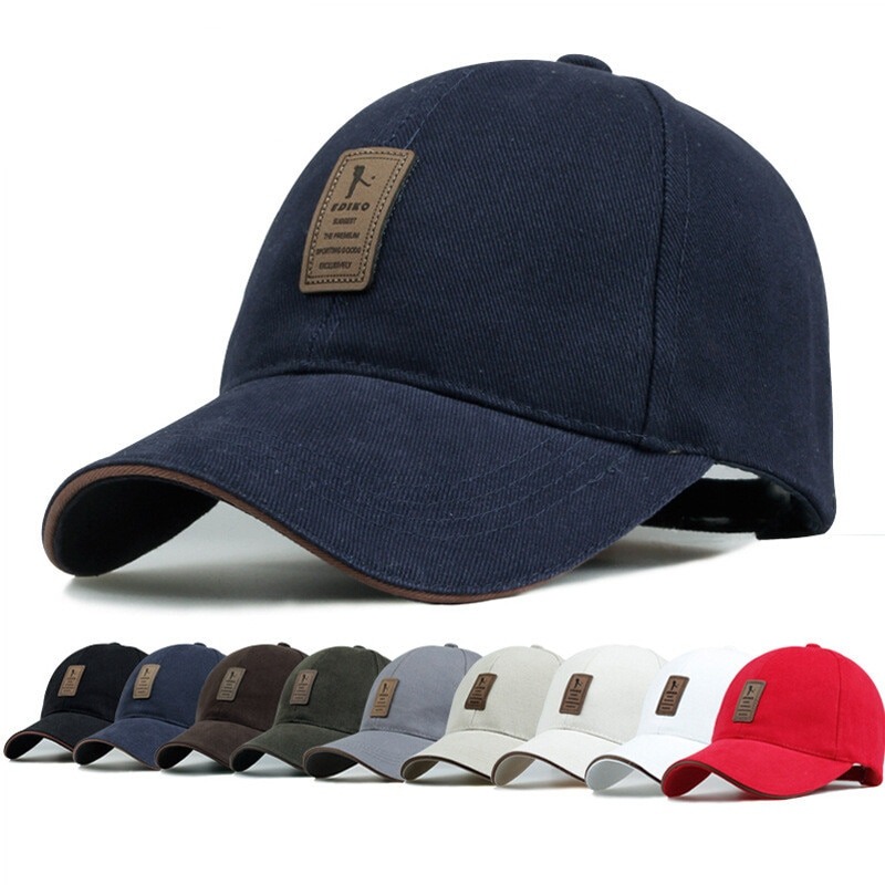 New 1Piece Baseball Cap Men’s Adjustable Cap Casual leisure hats Solid ...