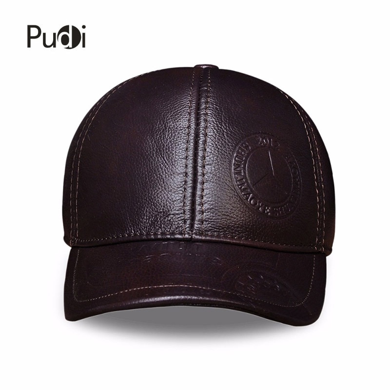 HL023 Spring genuine leather men baseball cap hat high quality men's ...