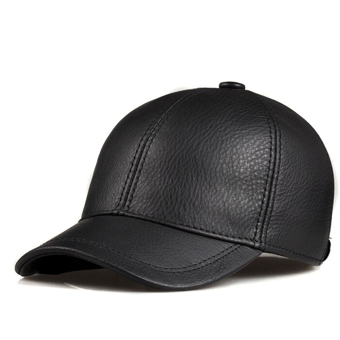 HL171-F Spring genuine leather baseball sport cap hat men’s winter warm ...