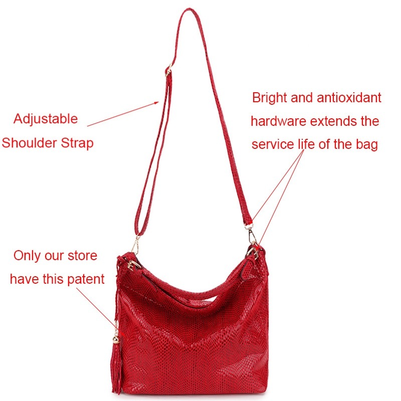 Gold Fashion Women Leather Handbags Female Shoulder Bag Ladies Hand ...