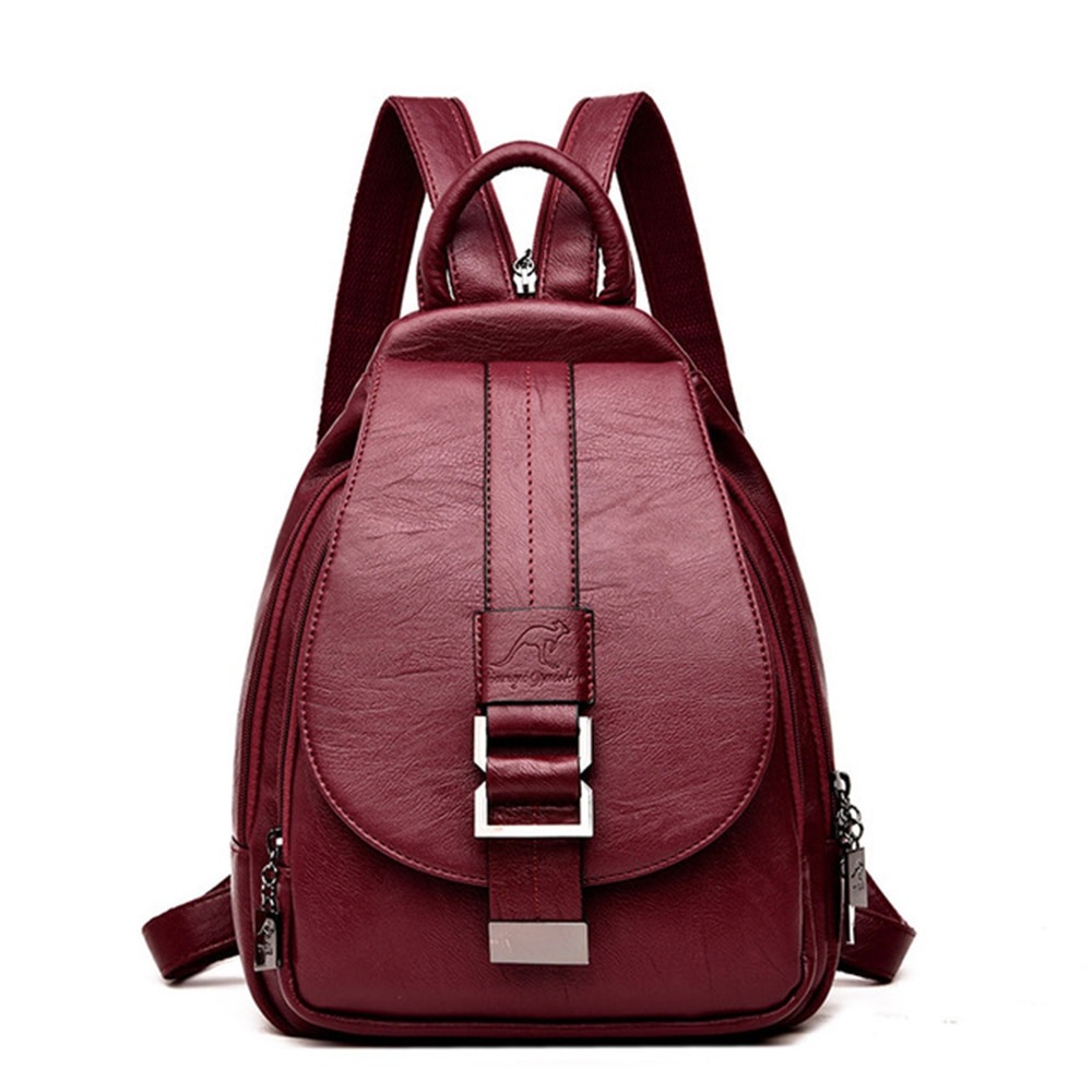 Designer Women Genuine Leather Backpack Purse Female Shoulder Bag ...
