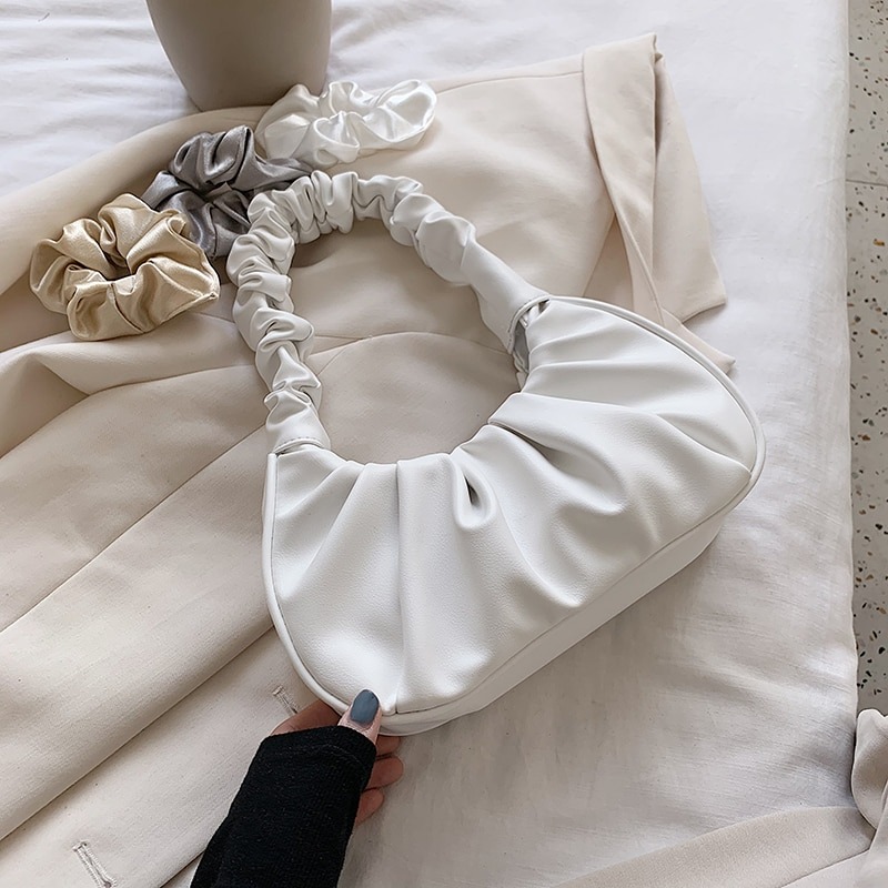 Folds Design Small PU Leather Shoulder Bags For Women 2020 Elegant ...