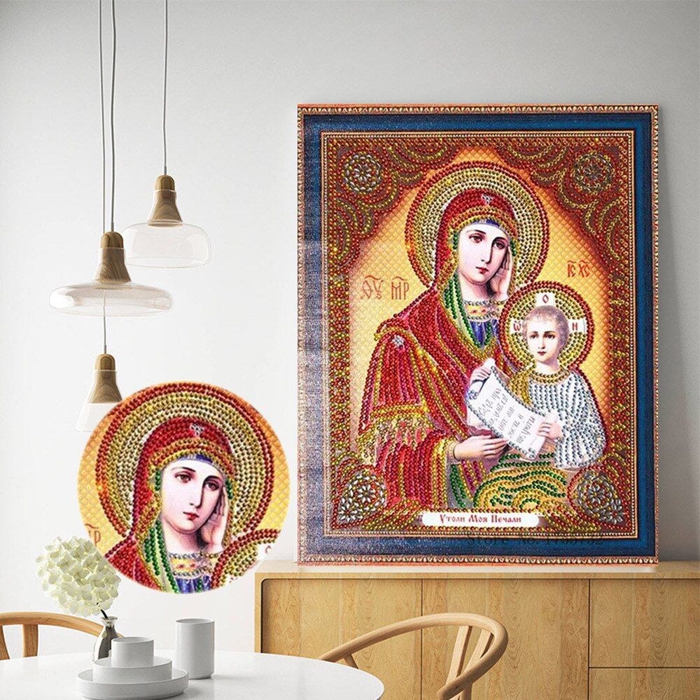 Huacan Partial Diamond Embroidery Jesus 5d Diamond Mosaic Icon Special