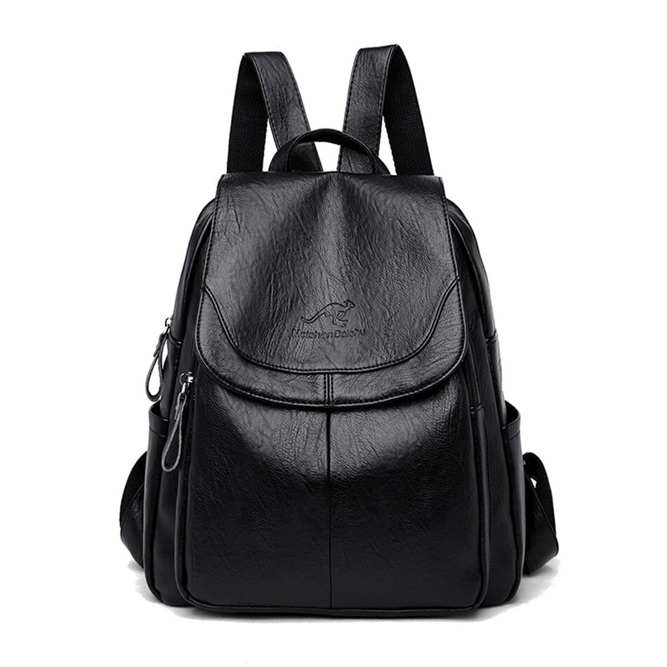 White Women Backpack Female Leather Backpacks Ladies Sac A Dos School ...