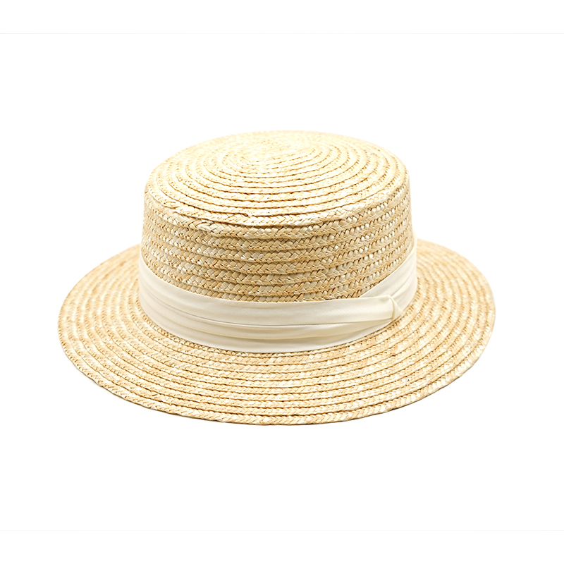 2021 Summer Women Wide Brim Straw Hat Fashion Chapeau Paille Lady Sun Hats Boater Wheat Panama 7544