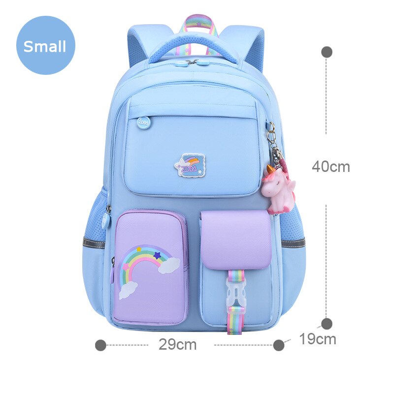 Korean fashion rainbow shoulder strap school bag for teenagers girls ...